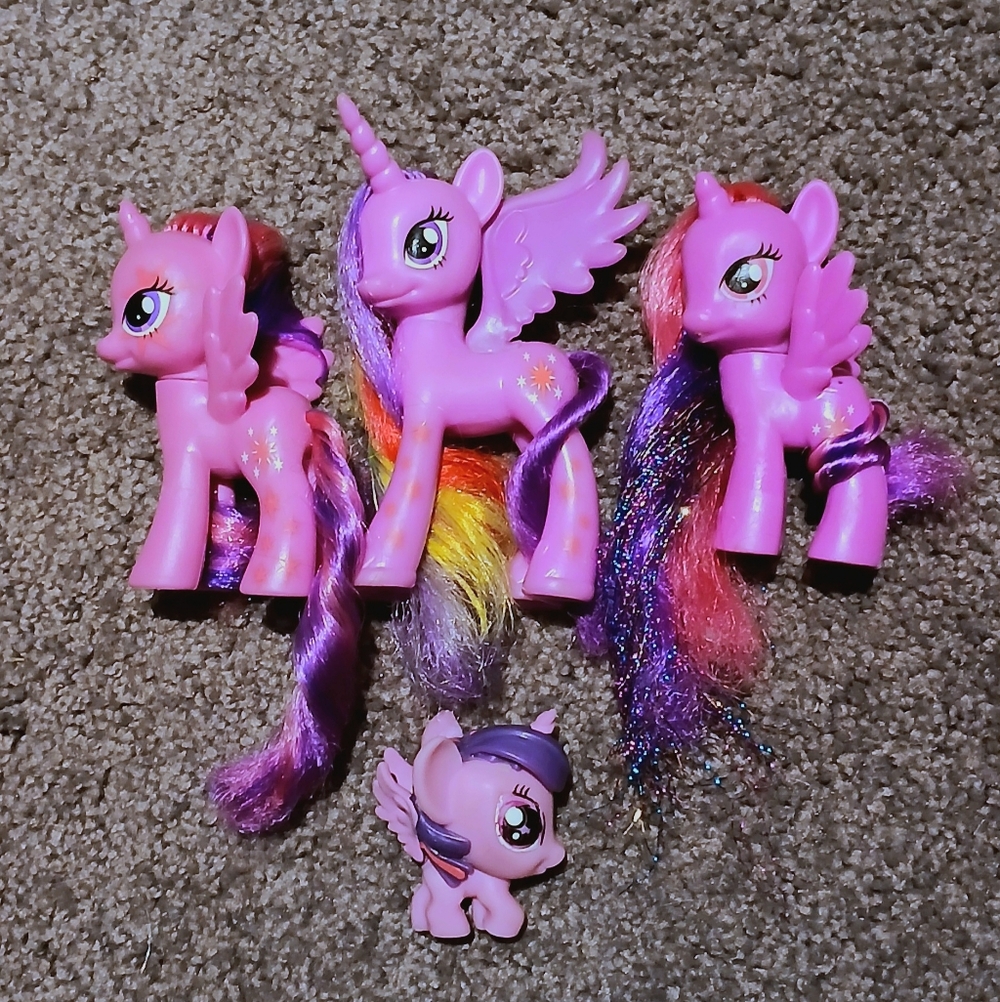 Twilight Lot G4 MLP Brushable Squishy Friendship Is Magic Rainbow Alicorn
